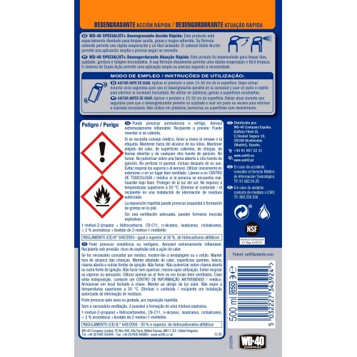 WD-40 SPECIALIST Desengrasante Doble Acción